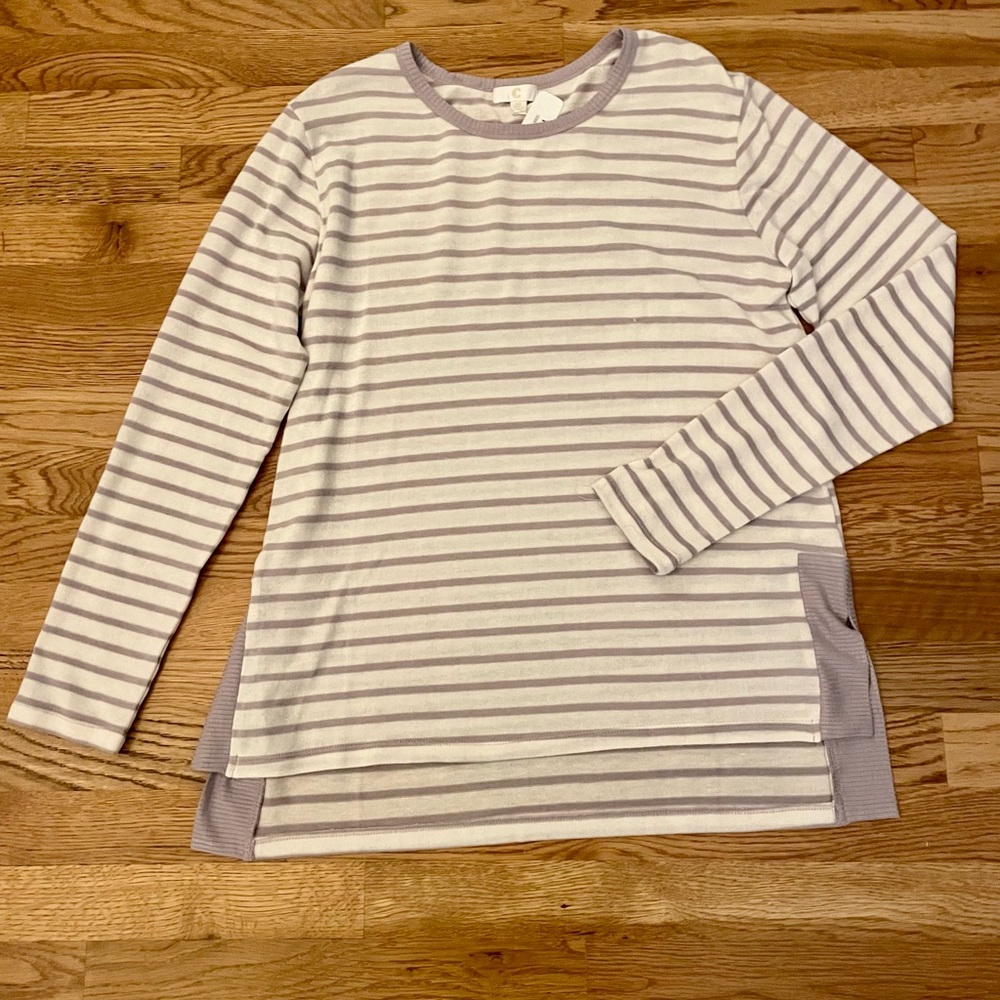 Lilac Striped Top